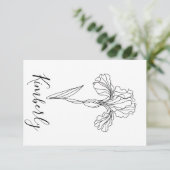 Persoonlijke naam Februari iris Geboortebloem Kaart (Staand voorkant)