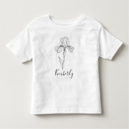 Persoonlijke naam Februari iris Geboortebloem Kinder Shirts