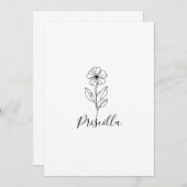 Persoonlijke naam Februari viooltje Geboortebloem Kaart (Voorkant / Achterkant)