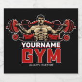 Persoonlijke NAAM Fitness Thuis GYM Gewichtheffen  Bier Etiket (Enkel label)