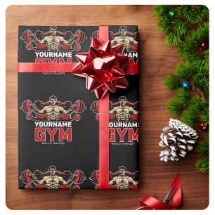 Persoonlijke NAAM Fitness Thuis GYM Gewichtheffen  Cadeaupapier