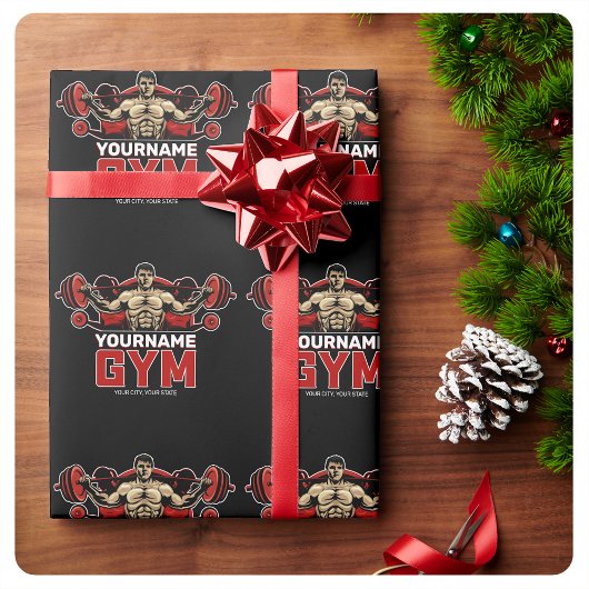 Persoonlijke NAAM Fitness Thuis GYM Gewichtheffen  Cadeaupapier