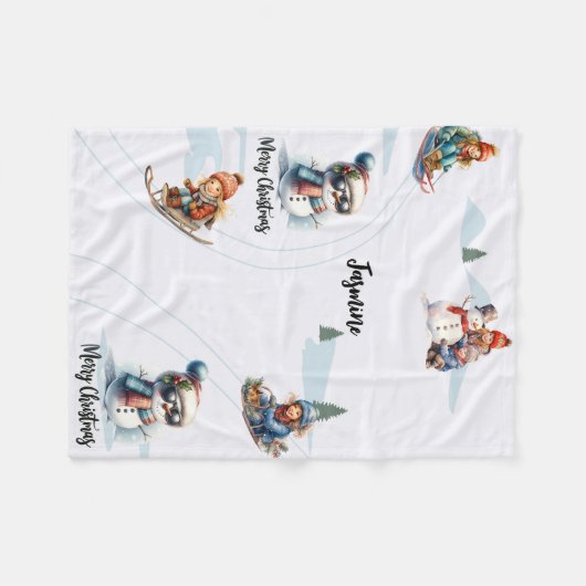 Persoonlijke naam Fleece Blanket (Voorkant (Horizontaal))