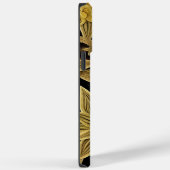 Persoonlijke naam Floral Black Gold Case-Mate iPhone Case (Achterkant / Rechts)