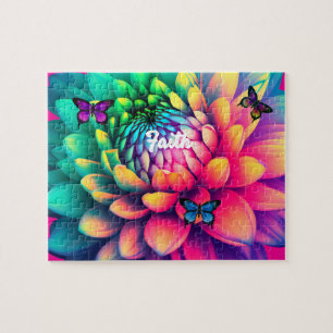 Persoonlijke naam Flower Legpuzzel