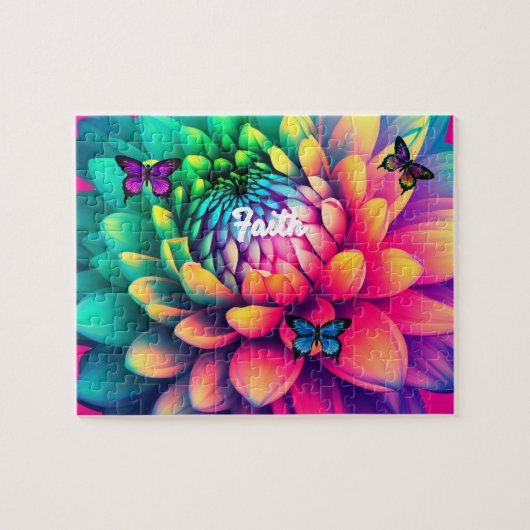 Persoonlijke naam Flower Legpuzzel (Horizontaal)