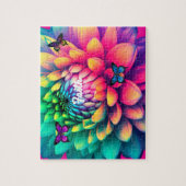 Persoonlijke naam Flower Legpuzzel (Verticaal)