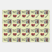 Persoonlijke naam Foto Age Sport Boxing Birthday Inpakpapier Vel (Voorkant 3)