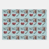 Persoonlijke naam Foto Age Sport Boxing Birthday Inpakpapier Vel (Voorkant 2)