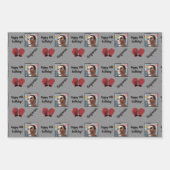 Persoonlijke naam Foto Age Sport Boxing Birthday Inpakpapier Vel (Voorkant)