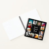 Persoonlijke naam Foto Black Sketch Notitieboek (Binnen)