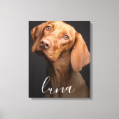 Persoonlijke naam foto huisdier canvas afdruk (Voorkant)