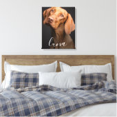 Persoonlijke naam foto huisdier canvas afdruk (Insitu (Slaapkamer))