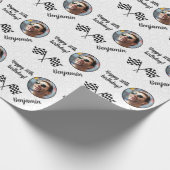 Persoonlijke naam Foto Sport Formule 1 Birthday Cadeaupapier (Hoek)