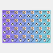 Persoonlijke naam Foto Sport Voetdag Inpakpapier Vel (Voorkant 2)