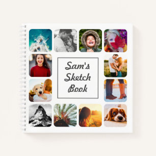Persoonlijke naam Foto White Sketch Notitieboek