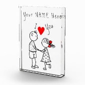 Persoonlijke naam Fotoblok Paar Love (Rechts)