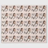 Persoonlijke naam Fotopagina ballet Blush roze Cadeaupapier (Vlak)