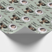 Persoonlijke naam Fotopagina Magische feestdag Cadeaupapier (Hoek)