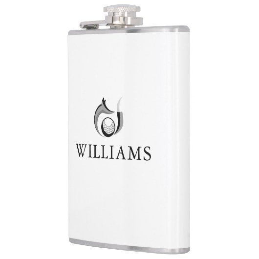 Persoonlijke naam Fox en Golf Ball Heupfles (Links)