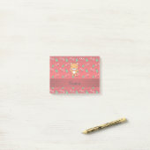 Persoonlijke naam fox red kerstbows post-it® notes (Op bureau)