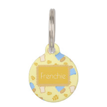 Persoonlijke naam Franse toast Cat Pet ID Tag