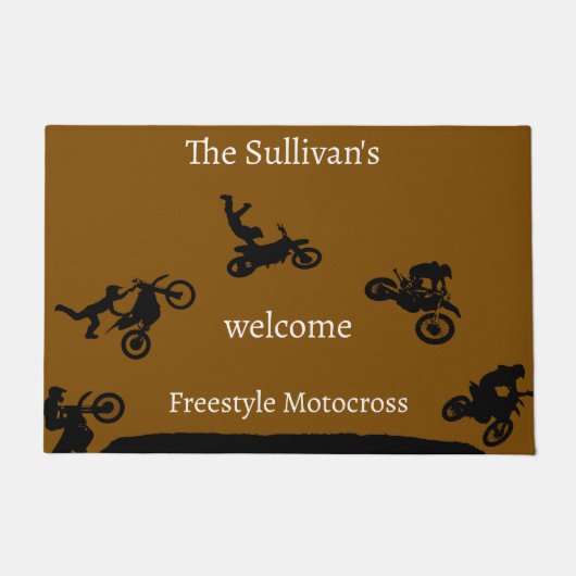 Persoonlijke naam Freestyle Motocross Deurmat (Voorkant)