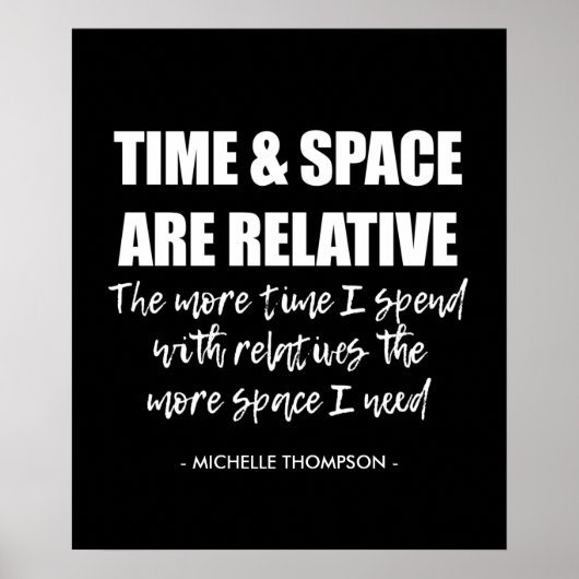 Persoonlijke naam Fun Family Quote Typografie Poster (Voorkant)