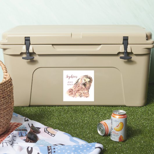 Persoonlijke naam Fun Waterverf Hawk Sticker (Koeler)