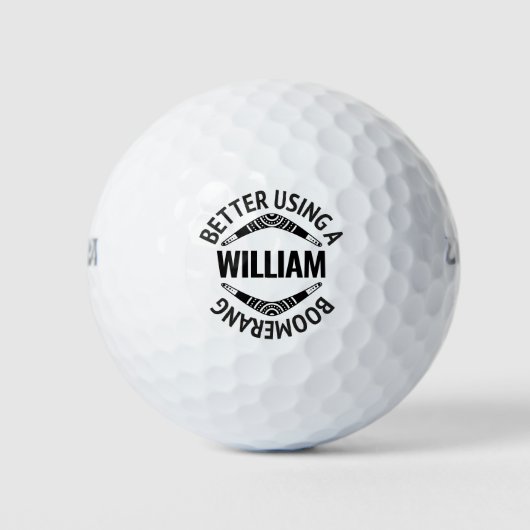 Persoonlijke naam Funny Boomerang Message Golfballen (Voorkant)
