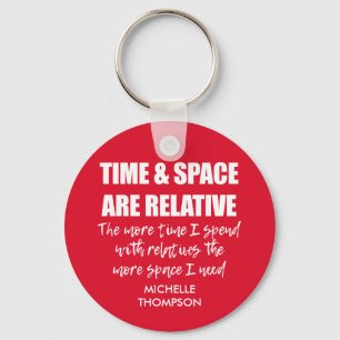 Persoonlijke naam Funny Family Quote Red Sleutelhanger