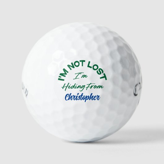 Persoonlijke naam Funny Golfballen (Voorkant)