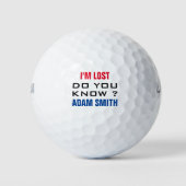 Persoonlijke naam Funny Lost Golf Balls Golfballen (Voorkant)