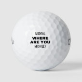 Persoonlijke naam Funny Lost Golf Balls Golfballen (Voorkant)