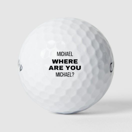 Persoonlijke naam Funny Lost Golf Balls Golfballen (Voorkant)