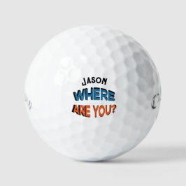 Persoonlijke naam Funny Lost Golf Golfballen