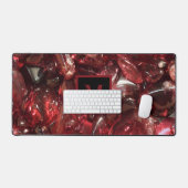 Persoonlijke naam garnet geboortesteen monogram bureaumat (Keyboard & Muis)