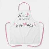 Persoonlijke naam gebakken met liefdeszus schort (Voorkant)