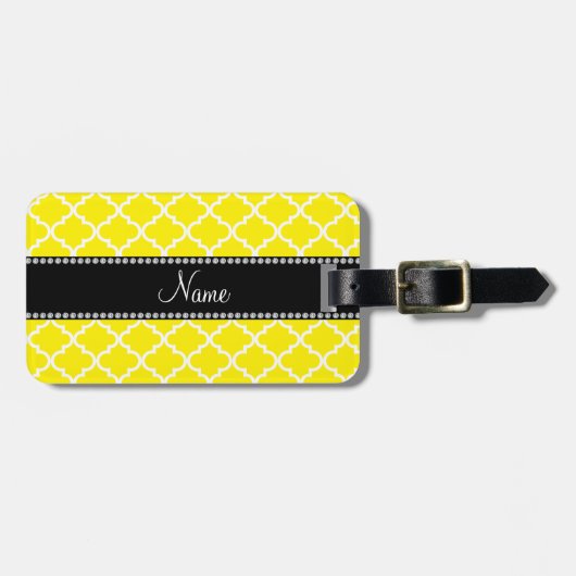 Persoonlijke naam Geel marokkaans Bagagelabel (Voorkant horizontaal)