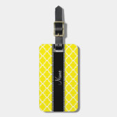 Persoonlijke naam Geel marokkaans Bagagelabel (Voorkant verticaal)