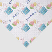 Persoonlijke naam gelukkig Birthday Monogram Tissuepapier (Detail)