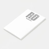 Persoonlijke naam geregistreerde Dietititititititi Post-it® Notes (Schuin)