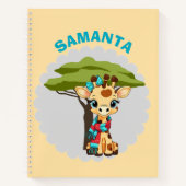Persoonlijke "Naam" Giraffe Notitieboek (Voorkant)