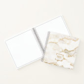 Persoonlijke naam Gold Effect Marble Guestbook Notitieboek (Binnen)