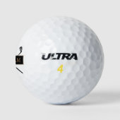 Persoonlijke naam Gold en Black Golfballen (Logo)
