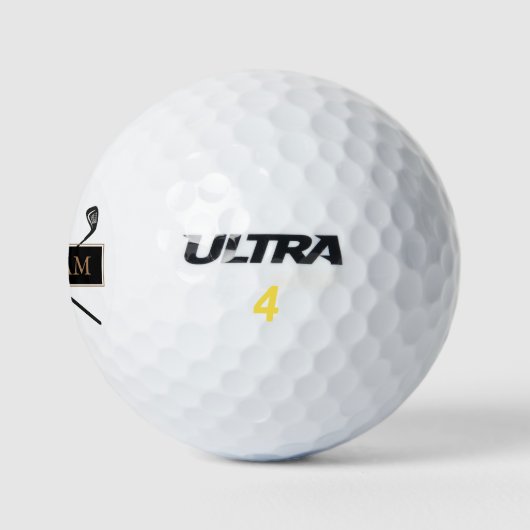 Persoonlijke naam Gold en Black Golfballen (Logo)