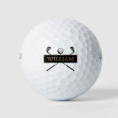 Persoonlijke naam Gold en Black Golfballen (Voorkant)