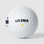 Persoonlijke naam Gold en Navy Blue Golfballen (Logo)