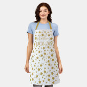 Persoonlijke naam Gold Star Baker Apron Schort (Gedragen)