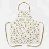 Persoonlijke naam Gold Star Baker Apron Schort (Voorkant)
